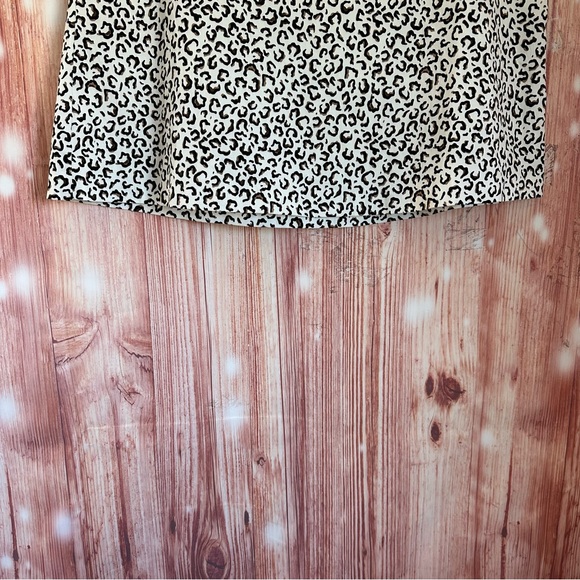 Margaret M White A Line Stretch Pull On Black Cheetah Print Skirt - Picture 3 of 7